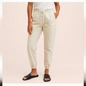 Social Standard Sanctuary | Women's Size S | Beige Linen Jogger Pants Ankle